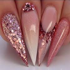 Black And Gold Ombre Stiletto Nails Entzuckende Rosegold Ombre Nagel 2019 Style Me Beauty Tips Tricks Rose Gold Nails Luxury Nails Stiletto Nails Designs