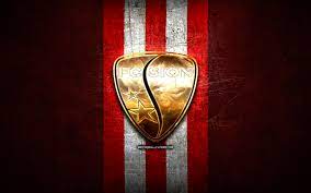 Download the vector logo of the fc sion (60's logo) brand designed by dmitry lukyanchuk in adobe® illustrator® format. Download Wallpapers Fc Sion Golden Logo Swiss Super League Red Metal Background Football Sion Fc Swiss Football Club Sion Logo Soccer Switzerland For Desktop With Resolution 2880x1800 High Quality Hd Pictures Wallpapers