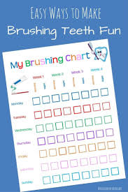 Free Printable Tooth Brushing Chart Dental Kids Teeth