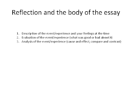 My experience as a writer. How To Write A Reflective Essay Learning Outcomes