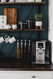 This is a really nice alternative to painting the wood a solid color. A Modern Diy Coffee Station For The Home Love Create Celebrate