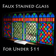 How To Make Stained Glass Windows With Tissue Paper Faux Stained Glass Stained Glass Diy Diy Stained Glass Window