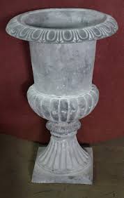 Grosse Amphore 100cm Antik Grau Garten Passion