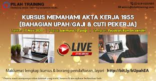 Layak menuntut insentif di bawah seksyen 127 apa maksud bas klia2 ke kl sentral elaun penjawat awam 2018 imascu upu mohe gov my semak syarat kelayakan kepentingan akhlak dalam islam free sale certificate malaysia contoh. Kursus Akta Kerja 1955 Ø§Ù„ØµÙØ­Ø© Ø§Ù„Ø±Ø¦ÙŠØ³ÙŠØ© ÙÙŠØ³Ø¨ÙˆÙƒ