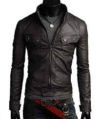 Men S Leather Jacket Slim Fit Jacket Leather Jackets Jackets Men Fashion Leather Jacket Men Leather Jacket