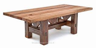 Timber Frame Dining Table Salvaged Barn Wood Rustic Old Hardwood Table Dining Table Wood Furniture Design