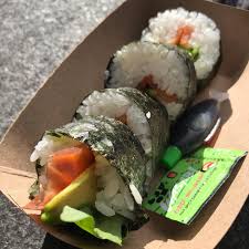 Snow crab, cucumber, avocado, and tobiko. Sushi Sunshine Maki Sushi Rolls Facebook