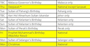 Cuti umum 4hb sep 2017. Wordless Wenesday 76 Jadual Hari Kelepasan Am Cuti Umum 2017