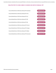 Driver detals konica minolta 211 driver download windows 7. Konica Minolta Bizhub Service Manual