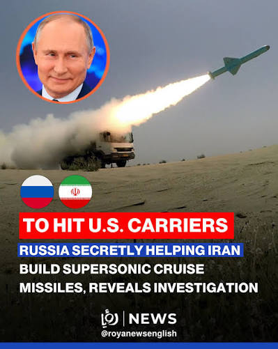 🇷🇺 🇮🇷 Russia is secretly assisting Iran in developing advanced supersonic cruise missiles capable of threatening US aircraft carriers and other warships in the Middle East, according to a Financial Times investigation.