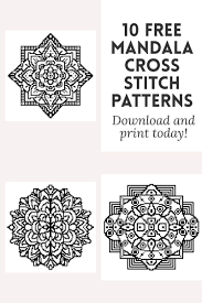 Here is an easy to print.pdf of our free cross stitch alphabets. 10 Free Mandala Cross Stitch Patterns Cross Stitch Geometric Blackwork Cross Stitch Cross Stitch Patterns