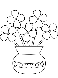 Coloring pages vase is a kaleidoscope of vessel images, the main purpose of which is interior decoration. Flowers In A Vase Coloring Page 1001coloring Com