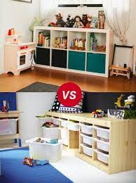 Kallax is stylish and simple but it does many things. Kids Room Throwdown Trofast Vs Kallax Expedit Ikea Kids Room Kallax Kids Room Ikea Trofast