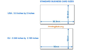 Design your business cards based on these dimensions is a safe bet. Business Card Sizes Business Card Size Standard Business Card Size Brochure Size