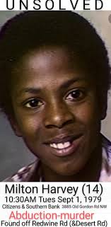 When abducted, #MiltonHarvey (14) had a swimming pool in the backyard of  his family's MODEST MIDDLE CLASS NW home