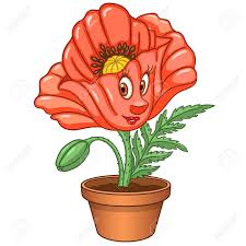 There are 30 different flower coloring sheets in this set. Red Poppy Flower House Plant In A Pot Happy Cartoon Design Royalty Free Cliparts Vectors And Stock Illustration Image 103824762