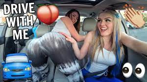Latinas twerking in car