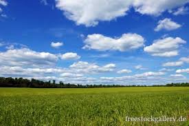Felder Blauer Himmel Und Wolken Landschaft Landschaft Landschaftsbau Wiese