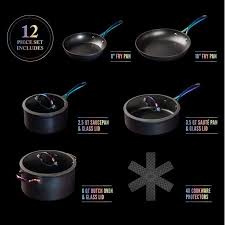Thyme Table 12 Piece Cookware Set Rainbow Walmart Com Cookware Set Cookware Nonstick Cookware