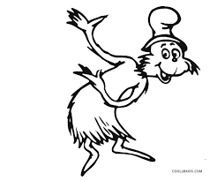 Get out your black and red pens to colour in the cat in the hat. Free Printable Dr Seuss Coloring Pages For Kids