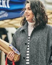 Claire Saffitz By Bryan Derballa Women Style Gray Striped Walls