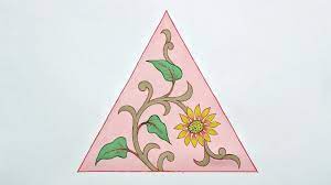 Easy Drawing Triangle Design Drawing Easy Flowers I have used artist water colour. triangle design drawing easy flowers