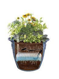 Find self watering outdoor planters. Watch How The Self Watering Pot Reservoir Works Gardener S Supply