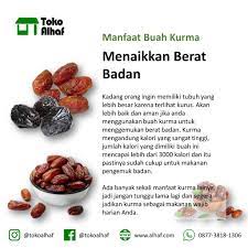Namun studi baru dari departement of agriculture amerika serikat membuktikan jika sebutir buah kurma (tujuh gram) memiliki kandungan kalori sebesar 50 kkal. Facebook