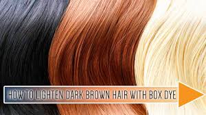 The only other way to quickly lighten the hair is by seeing a professional, says. How To Lighten Dark Brown Hair With Box Dye The Easy Way Out