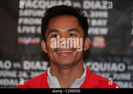 Manny Pacquiao et David Diaz combinaison mortelle conférence de presse  finale pour Manny Pacquiao et David Diaz, lieu Photo Stock