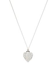 Pave Diamond Heart Pendant Necklace Heart Pendant Diamond Diamond Heart Pendant Necklace Heart Necklace Diamond