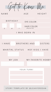 Birthday Instagram Story Ideas For Brother Instagram Story Templates By Leahferezan Lifestyle With Leah In 2020 Story Template Instagram Story Template About Me Template