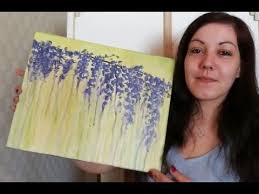 Rapide Et Facile Peindre Une Glycine Abstraite En Moins De 30min Peintures Acryliques Faciles Peinture Peinture Acrylique