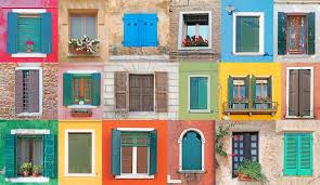 Premium Photo | Collage of Italian rustic windows
