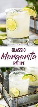 Classic Margarita Recipe Recipe Classic Margarita Recipe Margarita Recipes Skinny Margarita Recipe