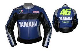 Blue Yamaha Racing Motorcycle Leather Jacket Yamaha Racing Genuine Leather Jackets Leather Jacket