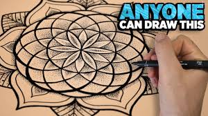 When you draw a big circular boundary, it's easy to make a mistake. How To Draw An Easy Mandala A Step By Step Tutorial Anyone Can Make This Mandala Art Youtube