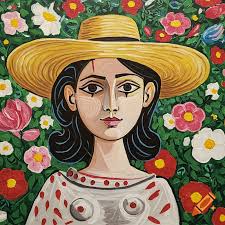 Virgen Maria Estilo María Prymachenko, Tarsila Do Amaral and Zuzana  Chalupová, Arte Naif. Hacer Detalaldo El Rostro created