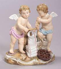 Meissen Porcelain Cherub Tradesmen Group Cherub Meissen Porcelain