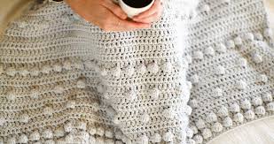 Luxe Bobbles Crochet Throw Blanket Pattern Mama In A Stitch