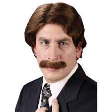 Fun World 70s Man Wig And Moustache Standard Men S Wigs Mens Facial Hair Styles Beard Styles For Men