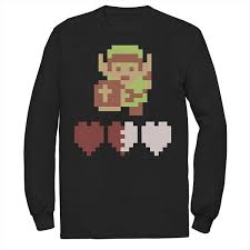 Pixel art is fundamental for understanding how digital art, games, and programming work. Men S Nintendo Legend Of Zelda Link Heart Meter Pixel Art Portrait Tee