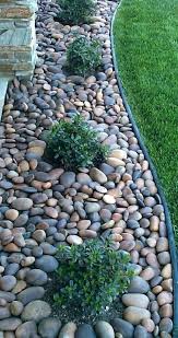 River Rock Garden Bed Rock Garden Bed Ideas Stone Brick River Rock Riverrockgarde Front Yard Landscaping Simple Yard Landscaping Simple Landscaping With Rocks