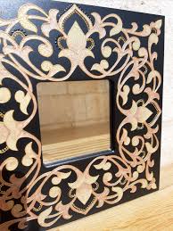 Black And Gold Mirror Frame Decorative Mirror 5th Anniversary Gift Parents Wedding Gift In 2020 Wedding Gifts For Parents Mirror Decor Anniversary Gifts