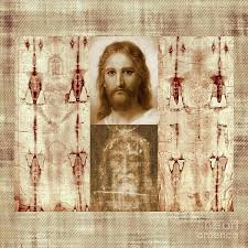 Jesus Christ Shroud of Turin Holy Face Burial Art Print