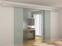 Read more double porte coulisante rails caché : Porte Coulissante Double Alina H205 L166cm Verre Trempe 8mm