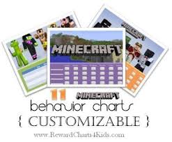 free printable customizable minecraft behavior charts