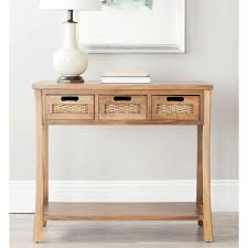 Safavieh Autumn Oak Storage Console Table Amh6510b The Home Depot Wood Console Table Console Table Wood Console