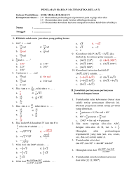 Masing seperti pada gambar berikut. Ulangan Trigonometri I Pdf