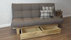 While options vary from model to model, some also lift from the side when in bed or reclining position, transforming what once was a couch into a reclining chaise. 24 Click Clack Sofa Beds Ideas Futon Sofa Futon Sofa Bed Single Chair